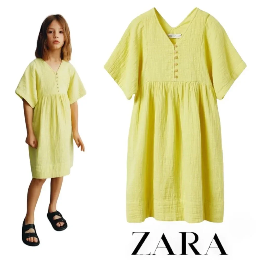 ZARA Kids | Lime Green | TEXTURED DRESS